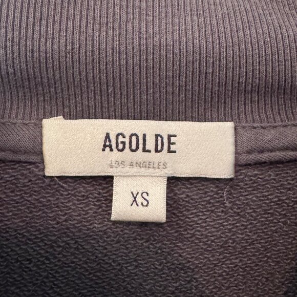 Agolde dark grey ruched shoulder oversized sweater size XS - Picture 5 of 5